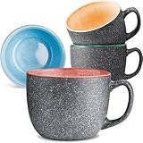 Cosumy Kaffeetassen 4er Set aus Keramik - 350ml –...