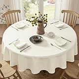 Softalker Tischdecke rund 100 cm Abwaschbar Beige Tischdecken...