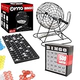 Bingo Spiel Metalltrommel 18 Bingotickets 75 Bingo Kugeln 150 Chips...