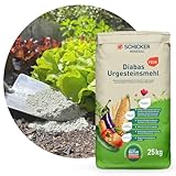 Schicker Mineral Diabas Urgesteinsmehl fein - Pulver 25kg – Natürliches...