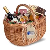 Creative Home Großer Picknickkorb Weidenkorb mit Henkel | Einkaufskorb |...