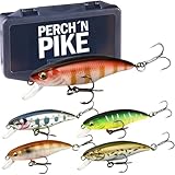 Wobbler im 5er Set für Forelle & Barsch, 5,5cm, Kunstköder Set für...
