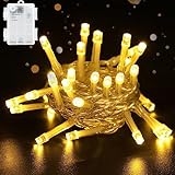 cshare Lichterkette Batterie Außen, 2M 20er LED Warmweiß Lichterketten...