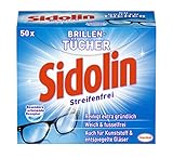 Sidolin Brillenputztücher (50 Stück), feuchte Reinigungstücher für...