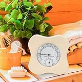 Saunaraum 2-in-1 Holz-Thermo-Hygrometer, Thermometer, Hygrometer,...