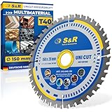 S&R Kreissägeblatt 150 x 20 mm FWF-Design, 40 Wolframkarbid HW Zähne,...