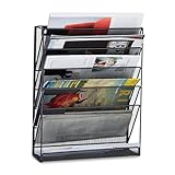 Relaxdays Zeitschriftenhalter Wand, Prospekthalter A4, Zeitschriften...