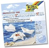 folia 43200 - Faltblätter aus Schwimmpapier, weiß, ca. 20 x 20 cm, 20...