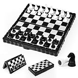 Schachbrett Magnetisch, Schachbrett Klappbar Hochwertig, Mini Chess Set,...
