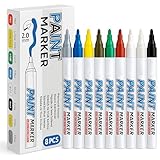permanent Marker Acrylstifte,wasserfeste,Reifenfarbe Stift,2.0mm,8...