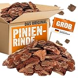 Pinienrinde grob 20-40mm - 125L Pinienmulch - Hochwertiger Rindenmulch...