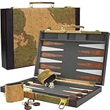 Backgammon Koffer Backgammon Sets für Erwachsene Backgammon Lederset mit...