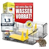 Heimwert Lebendfalle Maus Mausefalle 2erSet - mit Wasser Speicher +...