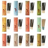 Anandam Auroshikha Mini Räucherstäbchen Set mit 12 verschiedenen Düften...