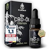 Bio CBD Öl 30% - Elbgras - Deutsches Bioprodukt - Hanföl Cannabis Tropfen...