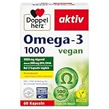 Doppelherz Omega-3 1000 vegan - Hochdosierte Omega-3-Fettsäuren EPA & DHA...