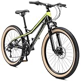 BIKESTAR Alu Mountainbike Jugendfahrrad 24 Zoll ab 9-14 Jahre Hardtail | 21...