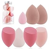 WLLHYF Pink 7-teiliges Make-up-Schwämme-Set Foundation Mixer Blending...