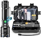 PHIXTON Taschenlampe LED Aufladbar Extrem Hell 1000000 Lumens 1 Lichtmodi...