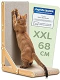 Knupis Kratzbrett Katze Groß 68 cm - Besonders Kratzfeste Kratzpappe für...