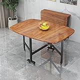 Klappbarer Esstisch, Ausziehbarer Holz-Tisch mit Universalrollen,...