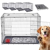 Arebos Hundekäfig 77,5 x 53 x 59 cm | Hundetransportbox Auto klappbar |...