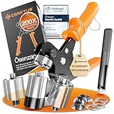 CRAFTUS® Alpha Ösenzange Set mit wechselbarem Stanzkopf [10mm] I...
