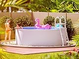 poolomio® Stahlwandpool rund 360 x 120 cm Weiß | Robuster Gartenpool als...