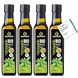 Kräuterland Bio Hanföl 4X250ml (1L), kaltgepresstes Hanfsamenöl,...