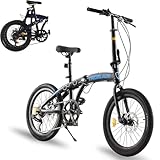 LSBIKE 20 Zoll Klapprad, 7-Gang Shimano Schaltung, Faltbares City Bike mit...
