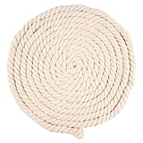 Beige Baumwollkordel, 15 Mm X 5 M Dickes Seil, Tau Seil, Geflochtenes...