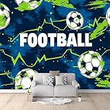 Fototapete Selbstklebend Fußball 3D Effekt Foto Tapete Abstrakte Kunst...
