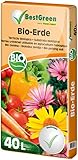 Floragard Bio-Erde 40 L - torfreduzierte Universalerde - für Zierpflanzen,...