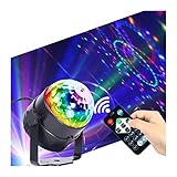 Disco Licht, Sound aktivierte rotierende Disco-Kugel DJ. Party-Lichter 3W 3...