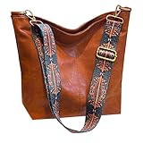 HAIWILL Umhängetasche Damen Große Crossbody Bag Damen mit Breiter Gurt...