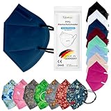 TubeRoo FFP2 Maske Dunkelblau Blau Marineblau Navy 10 Stück Masken aus...