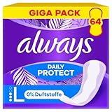 Always Daily Protect Slipeinlagen Damen Long (64 Binden), Gigapack, ohne...