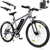 Finbike E Bike mit USB-Slot, 26' Elektrofahrrad Abnehmbarer 10400mAh...