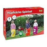 Idena 7408881 - Hüpfsäcke Spielset mit 4 Hüpfsäcken, inklusive Band...