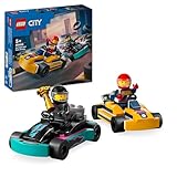 LEGO City Go-Karts mit Rennfahrern, Set mit 2 Rennfahrer-Minifiguren und...