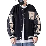 Moshtashio Herren College Jacke Baseballjacke Unisex Mode Sportjacke...