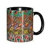 OTRAHCSD Farbige Innenwand-Tasse, afrikanisches Patchwork-Muster, breite...