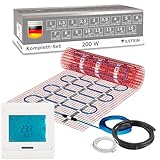 VILSTEIN Elektrische Fußbodenheizung 200W/m², für Fliesen Laminat und...