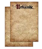 codiarts. 20 Stück Vintage Urkundenpapier bedruckbar blanko DIN A4...