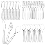 Plastikbesteck, 300pcs Party Besteck Plastik, Plastik Messer Plastikgabeln...