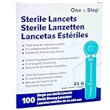 100 x One Step Lanzetten 23 G I Sterile Einweglanzetten I Blutlanzetten I...
