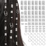 80 Stück Silber-Haarschmuck für Zöpfe, Schmuck für Haar,...