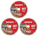 BATIOPV Kreissägeblatt 165 x 20 mm x 60 Zähne 3-teilig (für Holz,...