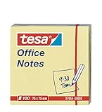tesa Office Notes Haftnotizen, 75 x 75 mm, gelb
