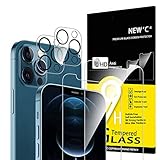 NEW'C 4 Stück, 2 x Panzer Schutz Glas für iPhone 12 Pro und 2 x Kamera...